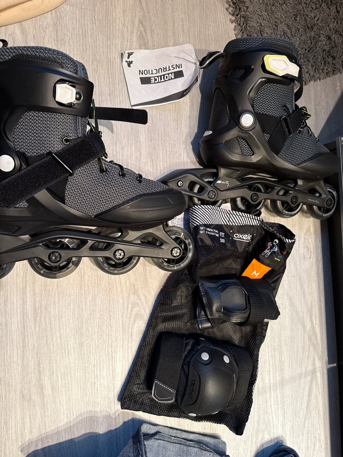 Oxelo Fit 500 Inline Skates Maat 42 met Bescherming, Kinderen en Baby's, Ophalen of Verzenden, Zo goed als nieuw, Dames