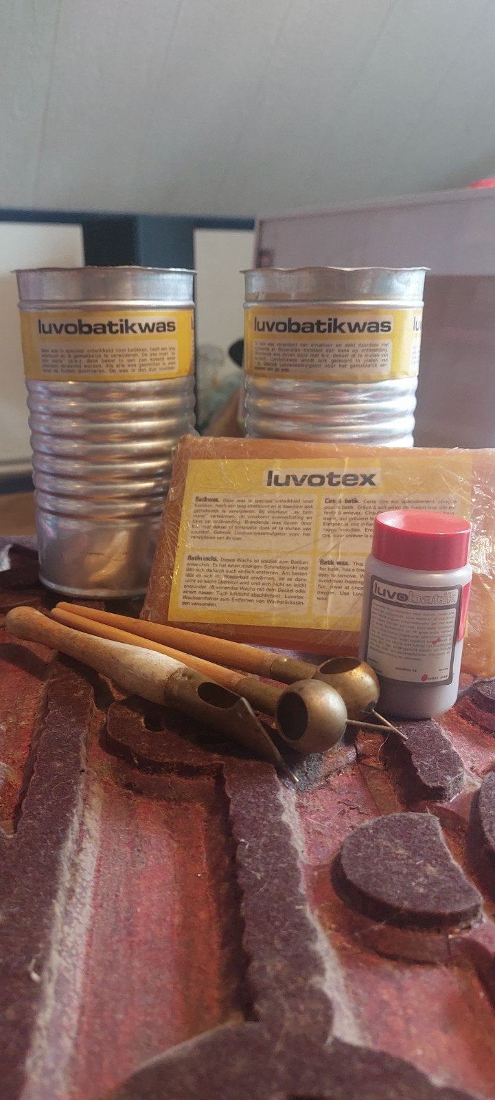 Batikwas en gereedschap voor batikken, Gebruikt, Groen, Gereedschap of Toebehoren, Ophalen of Verzenden