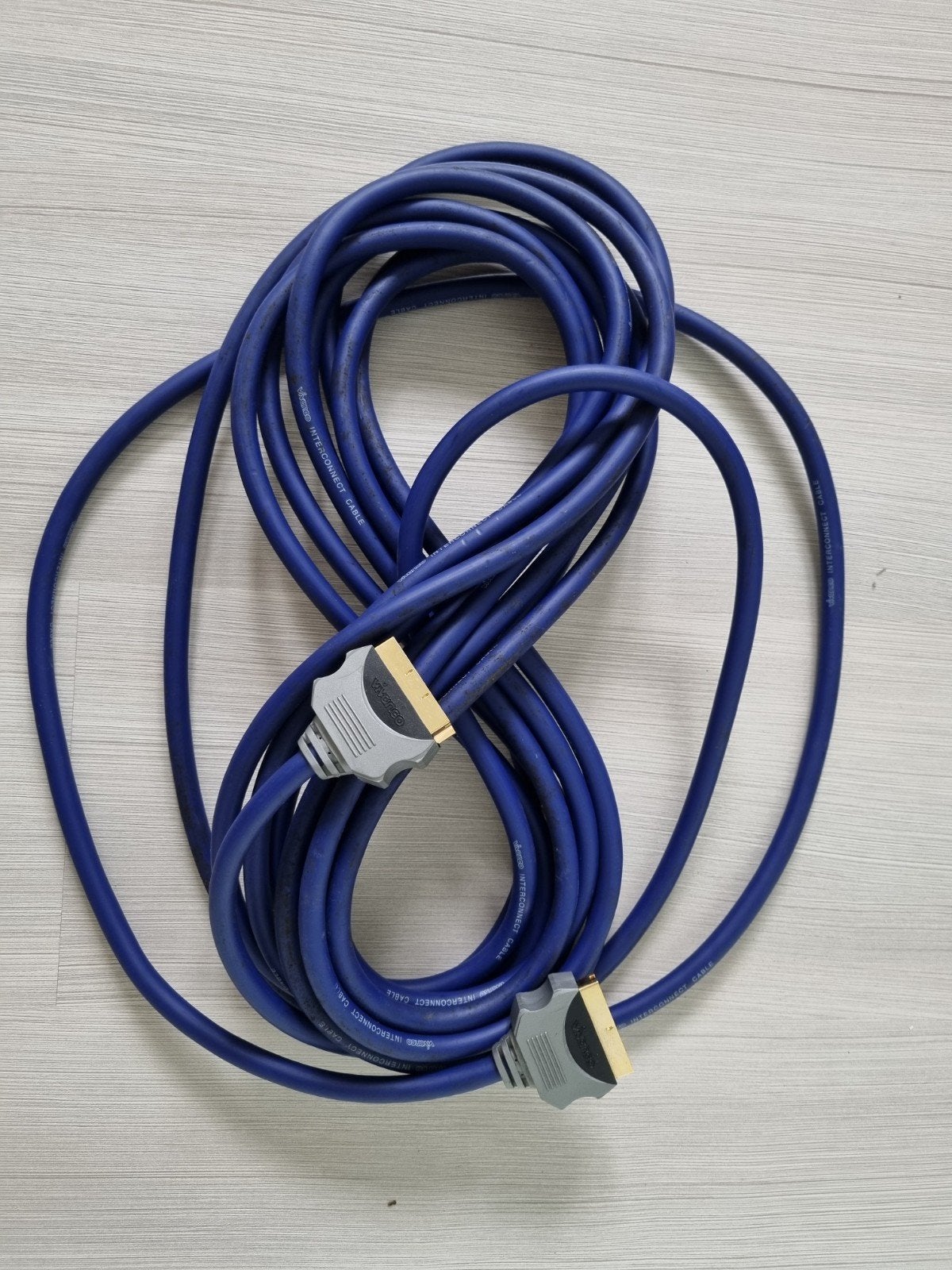 Vivanco Gold Scart Kabel 10 Meter Blauw, Ophalen of Verzenden, Zo goed als nieuw, 10 meter of meer, Scartkabel