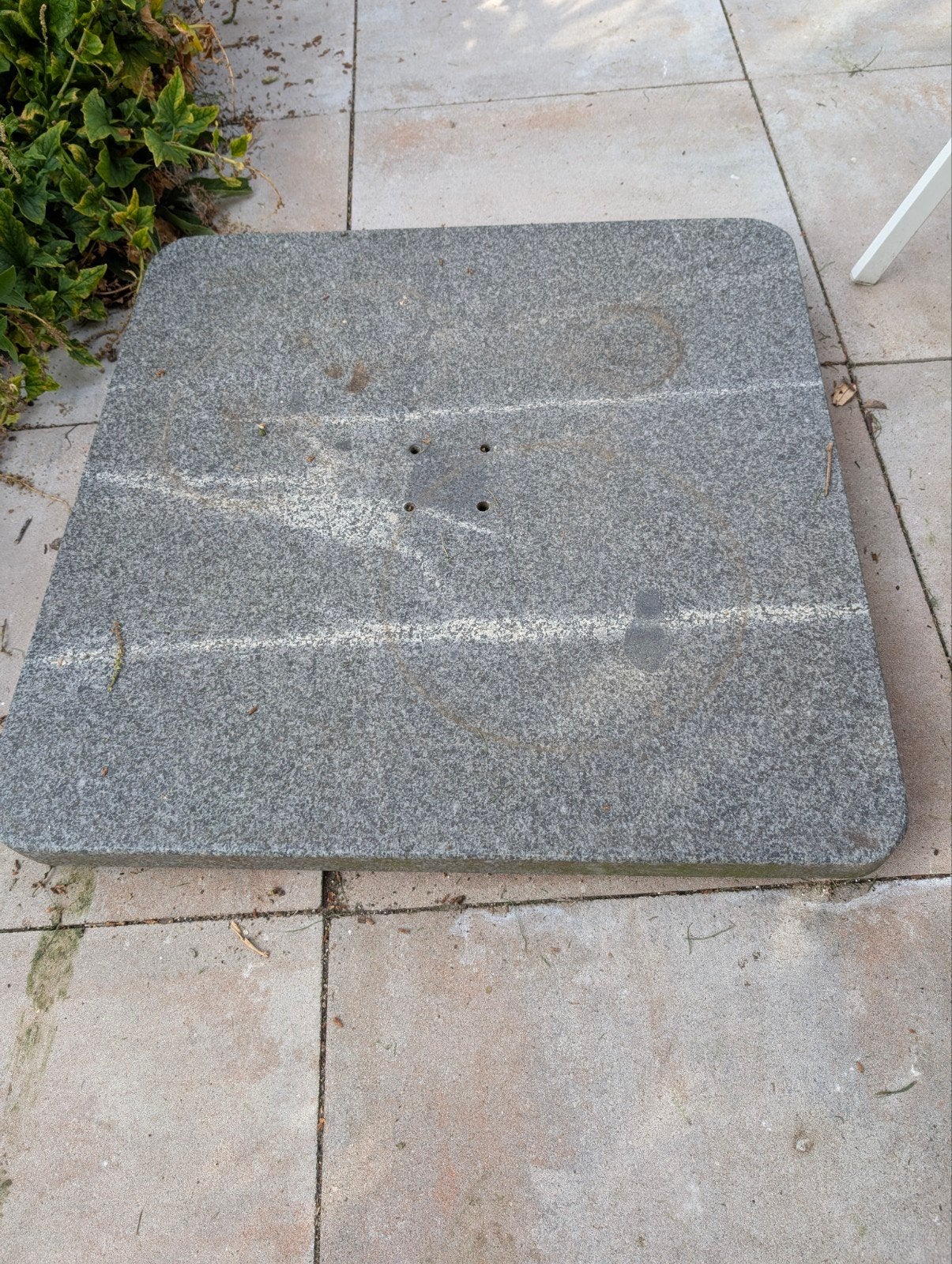 Hartman parasolvoet van graniet 90kg, Ophalen, Gebruikt, Minder dan 1 meter, Parasolvoet