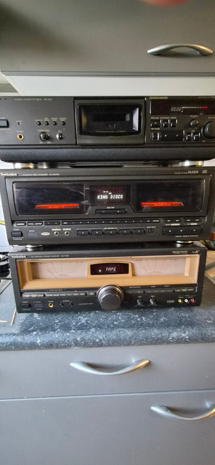 Technics Hifi Set: sa-tx30 sl-mc410 rs-az6 + 2x versterker, Audio, Tv en Foto, Gebruikt, 120 watt of meer, Ophalen, Overige merken