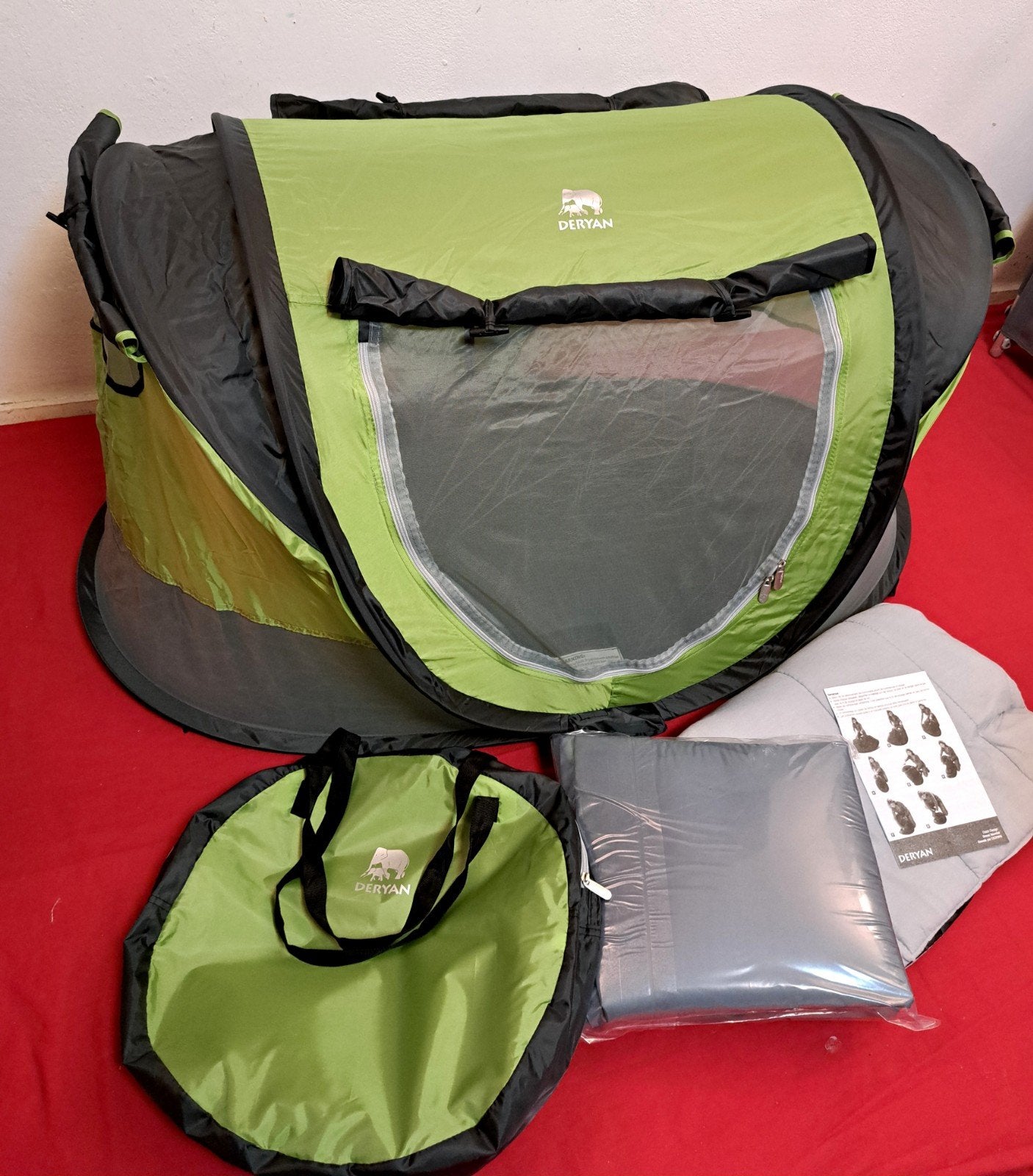 Deryan Baby Tent Campingbedje zelfopblaasbare matras
lichtge, Ophalen of Verzenden, Zo goed als nieuw, Reisbedje