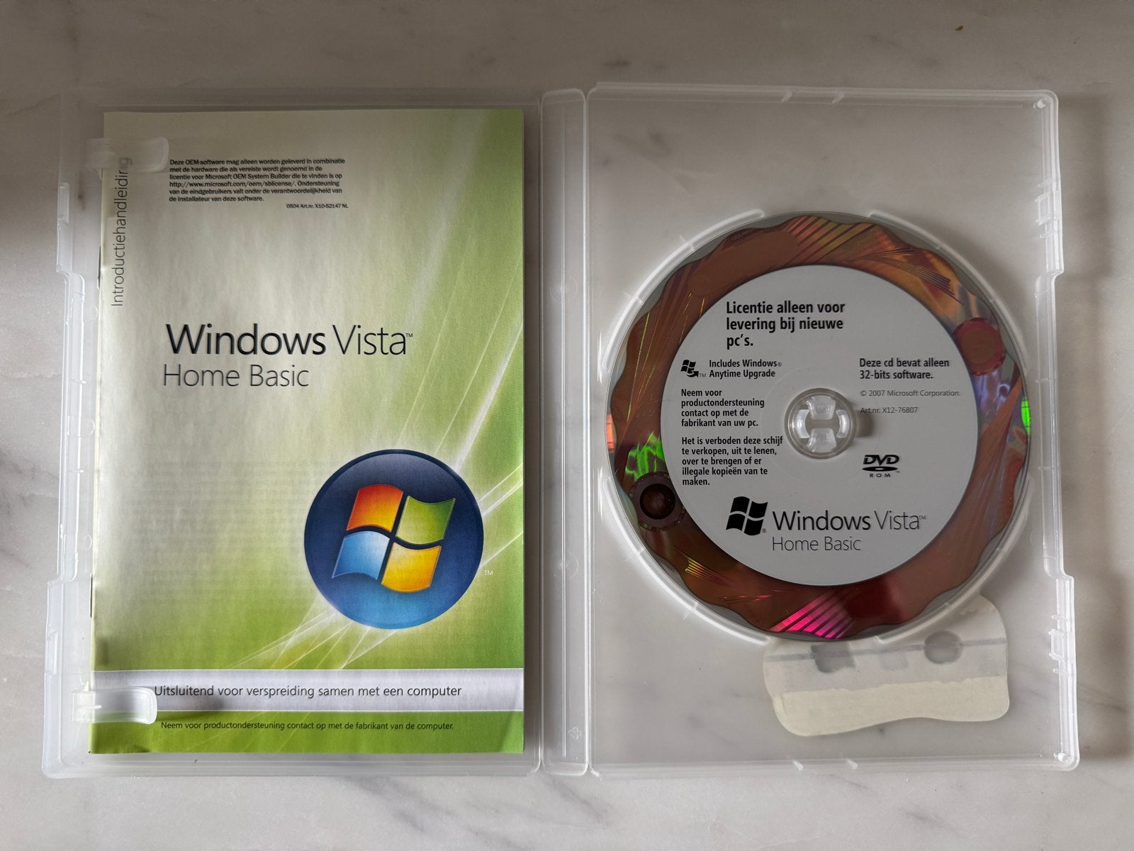 Windows Vista Home Basic OEM Software met Product Key, Computers en Software, Besturingssoftware, Nieuw, Windows, Verzenden