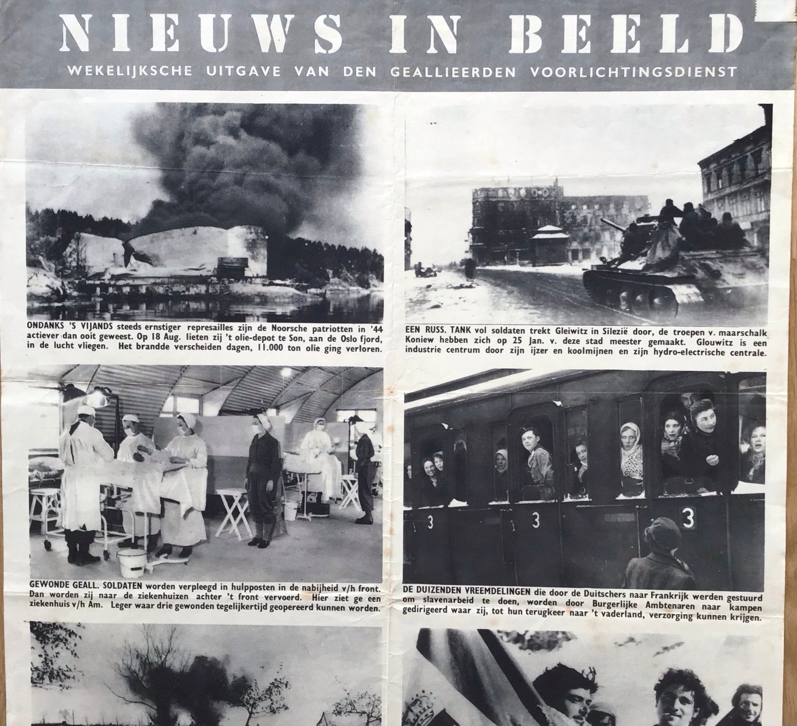 Nieuws in Beeld - Geallieerde Voorlichtingsdienst WO2, Ophalen of Verzenden, Foto of Poster