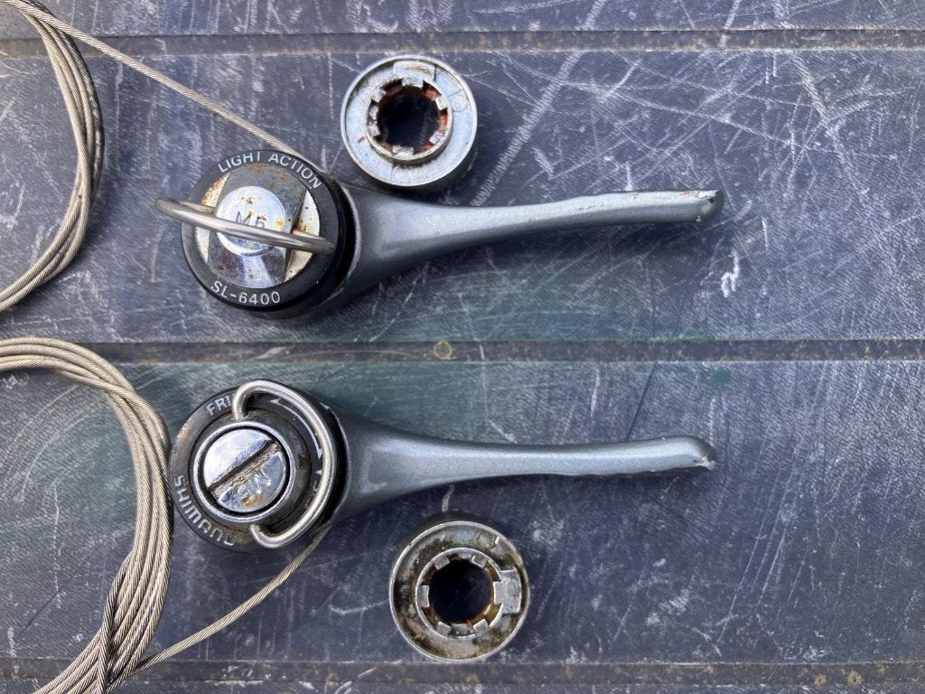 Shimano 600/Ultegra SL-6400 buiscommandeurs 7 spd., Racefiets, Gebruikt, Overige typen, Ophalen of Verzenden