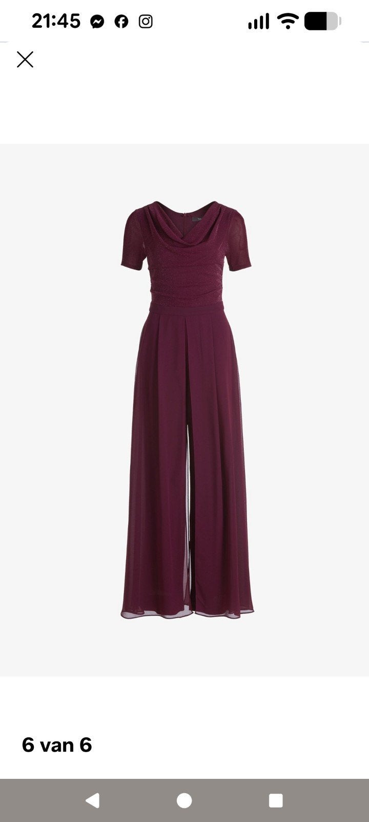 jumpsuit bordeaux, Ophalen, Overige typen, Maat 42/44 (L), Nieuw