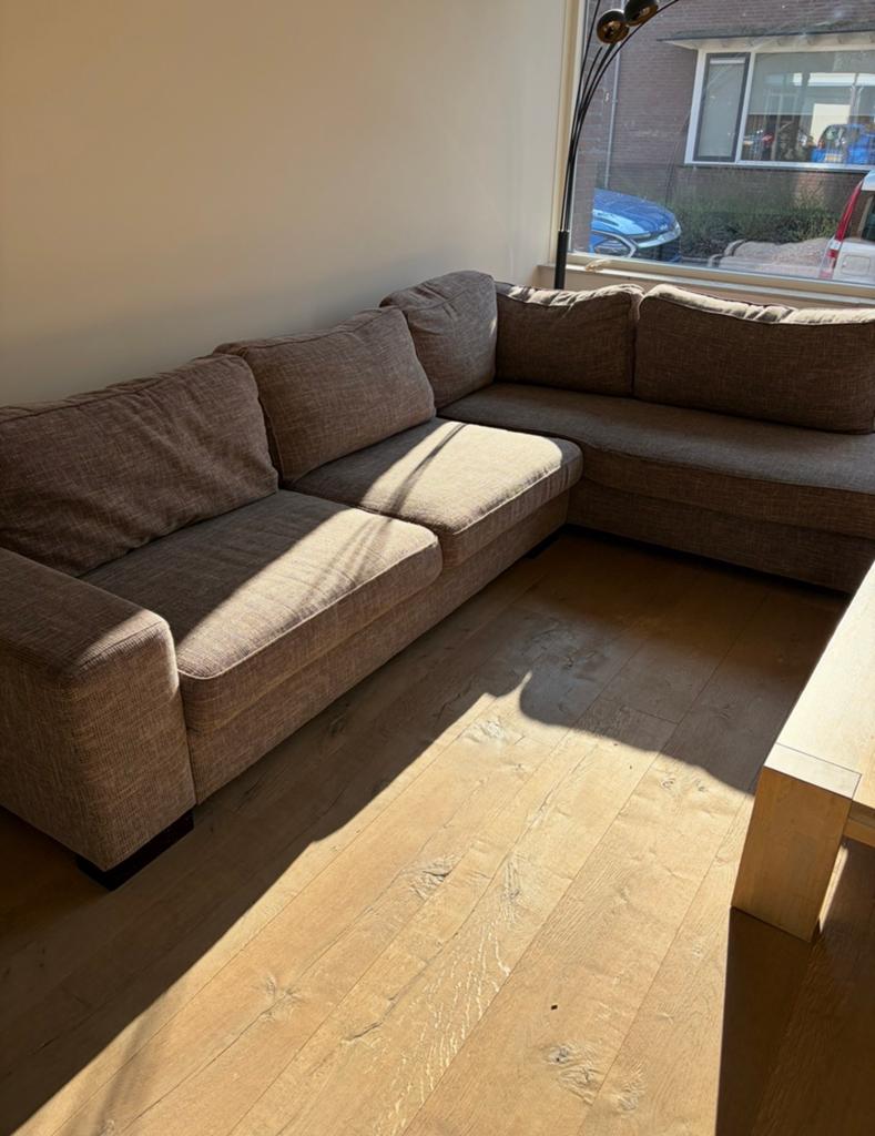 Grote hoekbank 3.00 x 2.25 m - gratis af te halen, Ophalen, Gebruikt, Hoekbank, 300 cm of meer