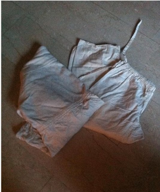 meisjes/jongens judopak mt 170 roomwit., Maat XS of kleiner, Judo, Ophalen of Verzenden, Zo goed als nieuw