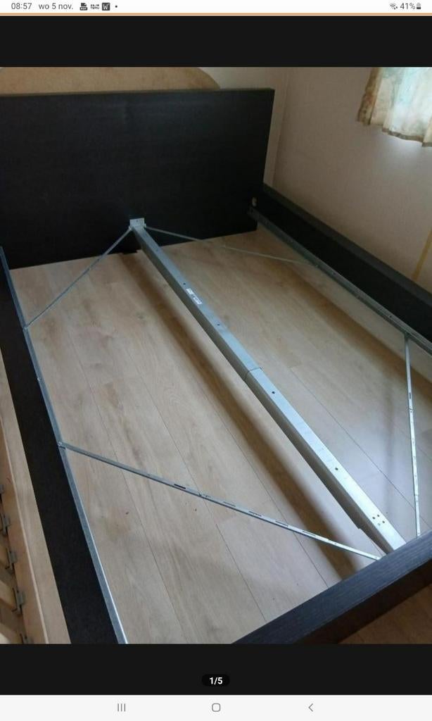 IKEA MALMBED OMBOUW 140X200 MET MATRAS, Huis en Inrichting, Slaapkamer | Matrassen en Bedbodems, Ophalen, Zo goed als nieuw, Tweepersoons