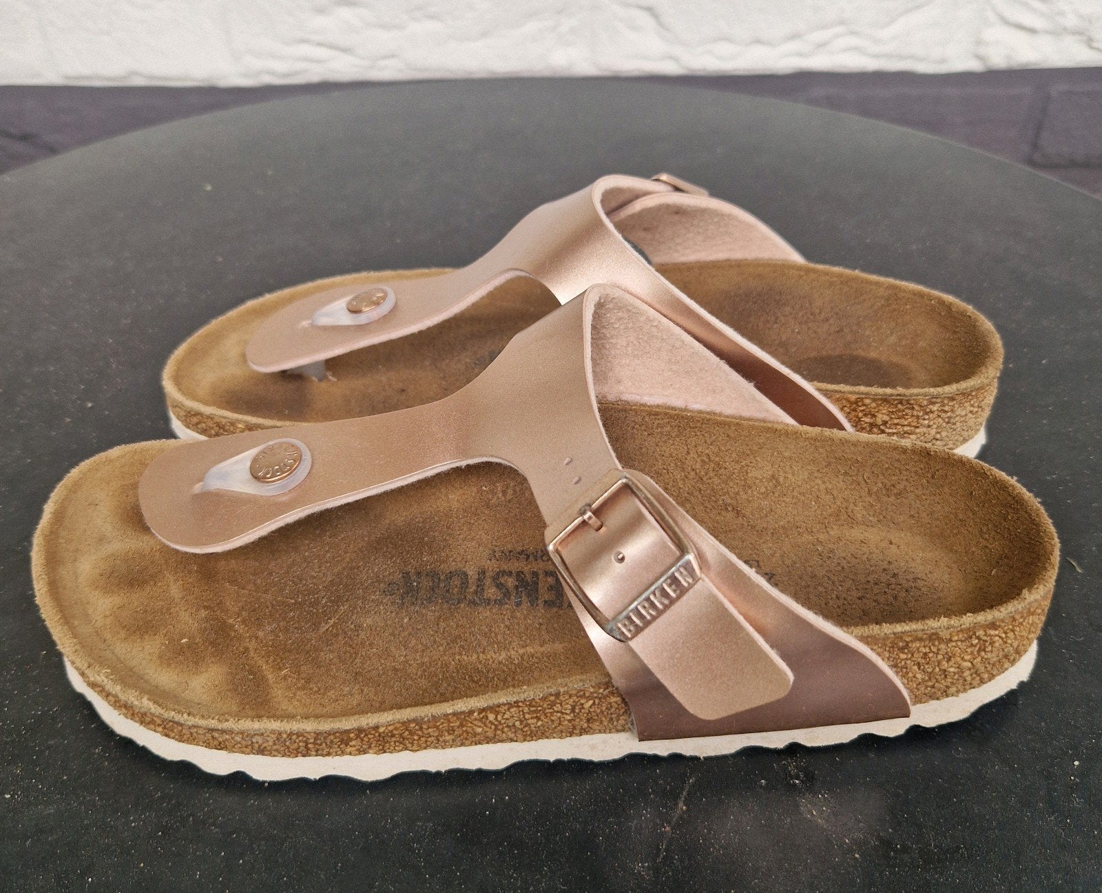 Birkenstock Gizeh teenslippers - Roségoud - Maat 36, Ophalen, Meisje, Overige typen, Zo goed als nieuw