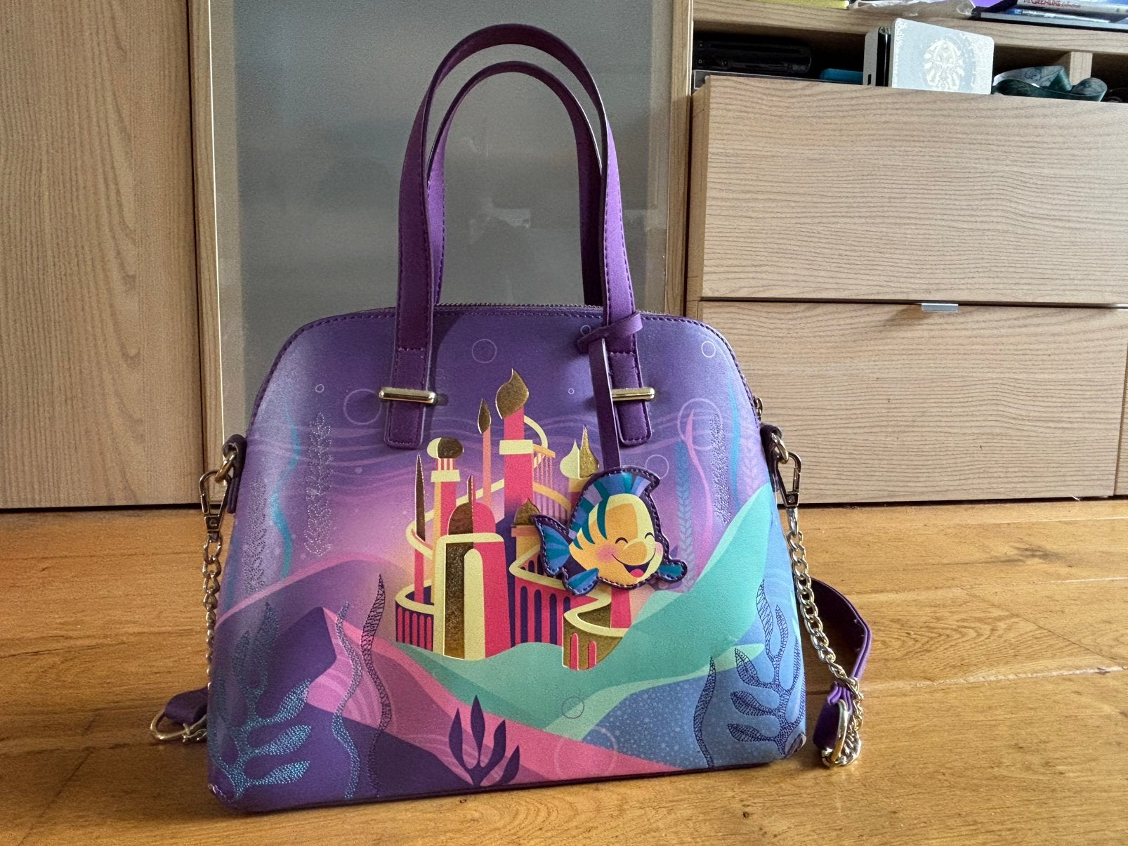 Disney Loungefly Little mermaid, Sieraden, Tassen en Uiterlijk, Ophalen, Gebruikt, Overige merken, 30 tot 45 cm