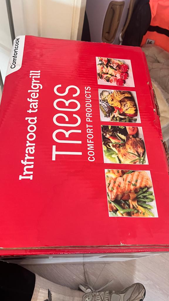 Trebs Comfortcook infrarood tafelgrill - Nieuw in doos, Ophalen, Nieuw, 4 t/m 7 personen