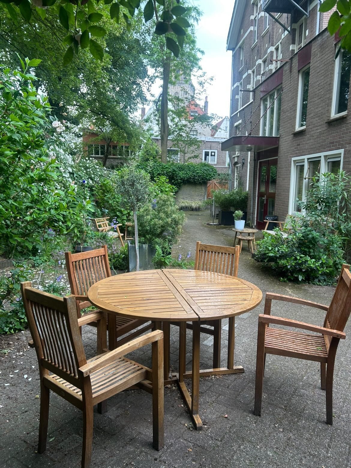 IKEA Teakhouten Ronde Tuintafel - 130 cm, Ophalen, Gebruikt, Rond, Teakhout