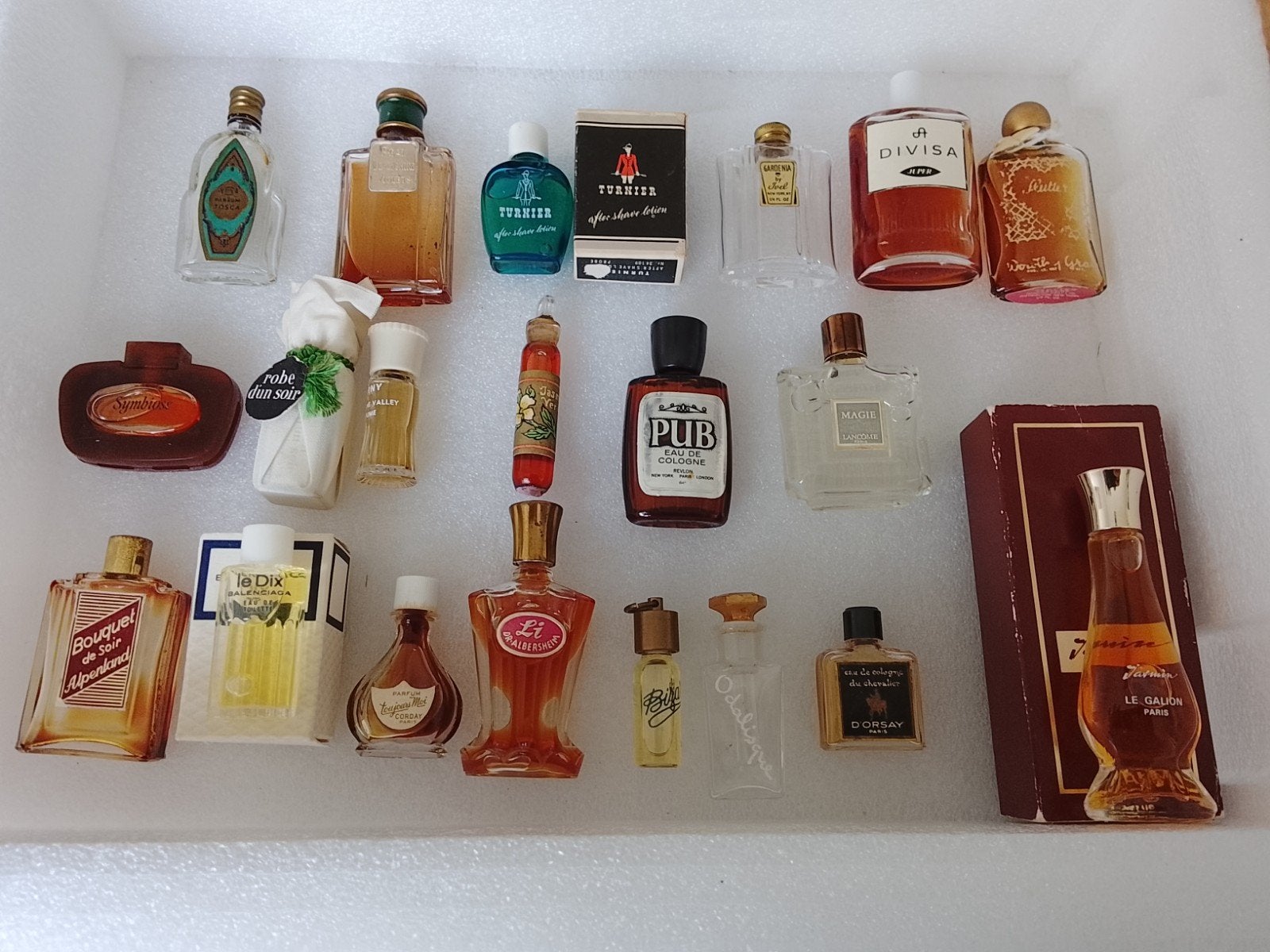 vintage miniatuur parfum lot, Ophalen of Verzenden, Zo goed als nieuw, Miniatuur