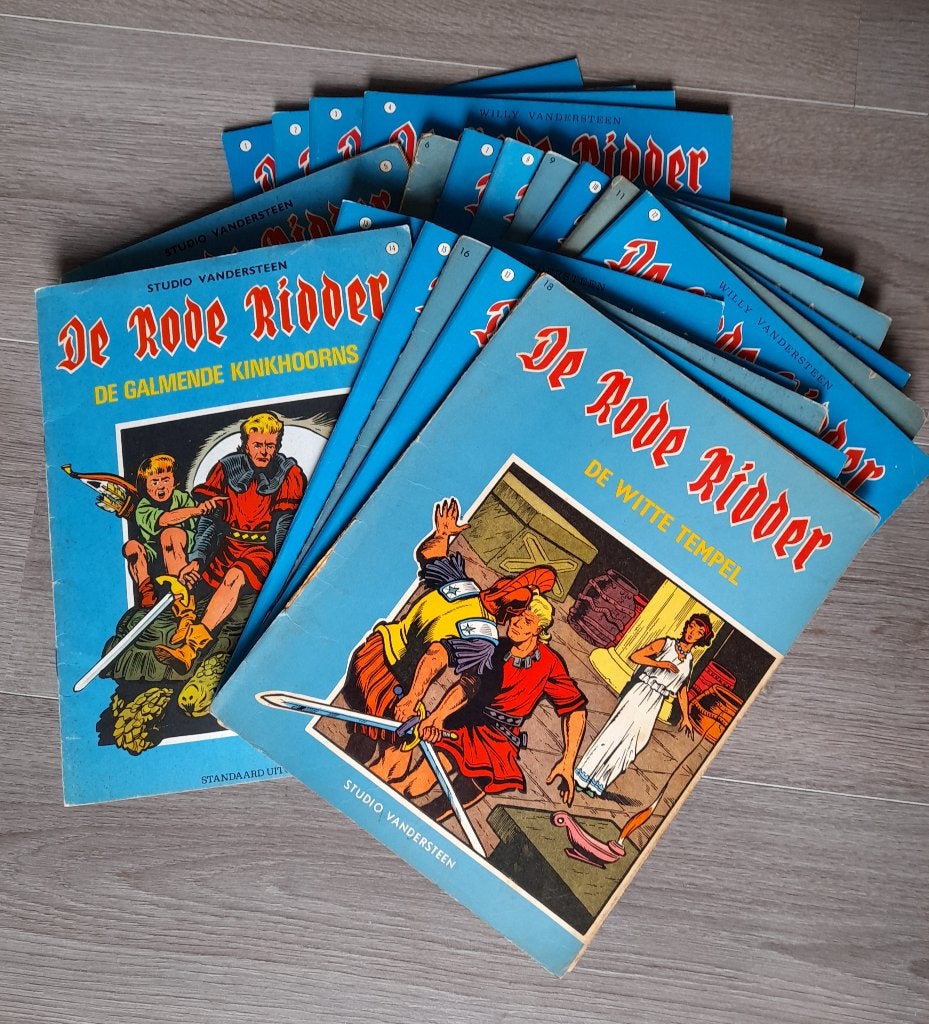Stripboeken De Rode Ridder, Gelezen, Willy Vandersteen, Ophalen of Verzenden, Meerdere stripboeken