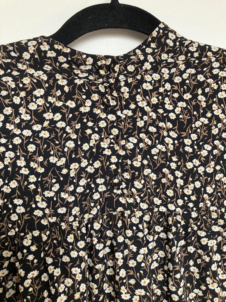 Sofie Schnoor floral jurk zwart gelaagd xs, Zwart, Ophalen of Verzenden, Zo goed als nieuw, Web@sofieschnoor.com