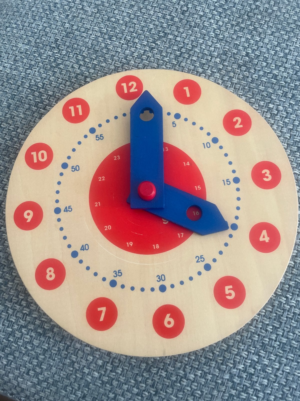 Houten leerklok om klokkijken te oefenen, Kinderen en Baby's, Speelgoed | Educatief en Creatief, Ophalen, Gebruikt, Ontdekken