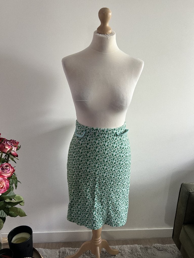 King Louie maat L mintgroene koker rok 3221