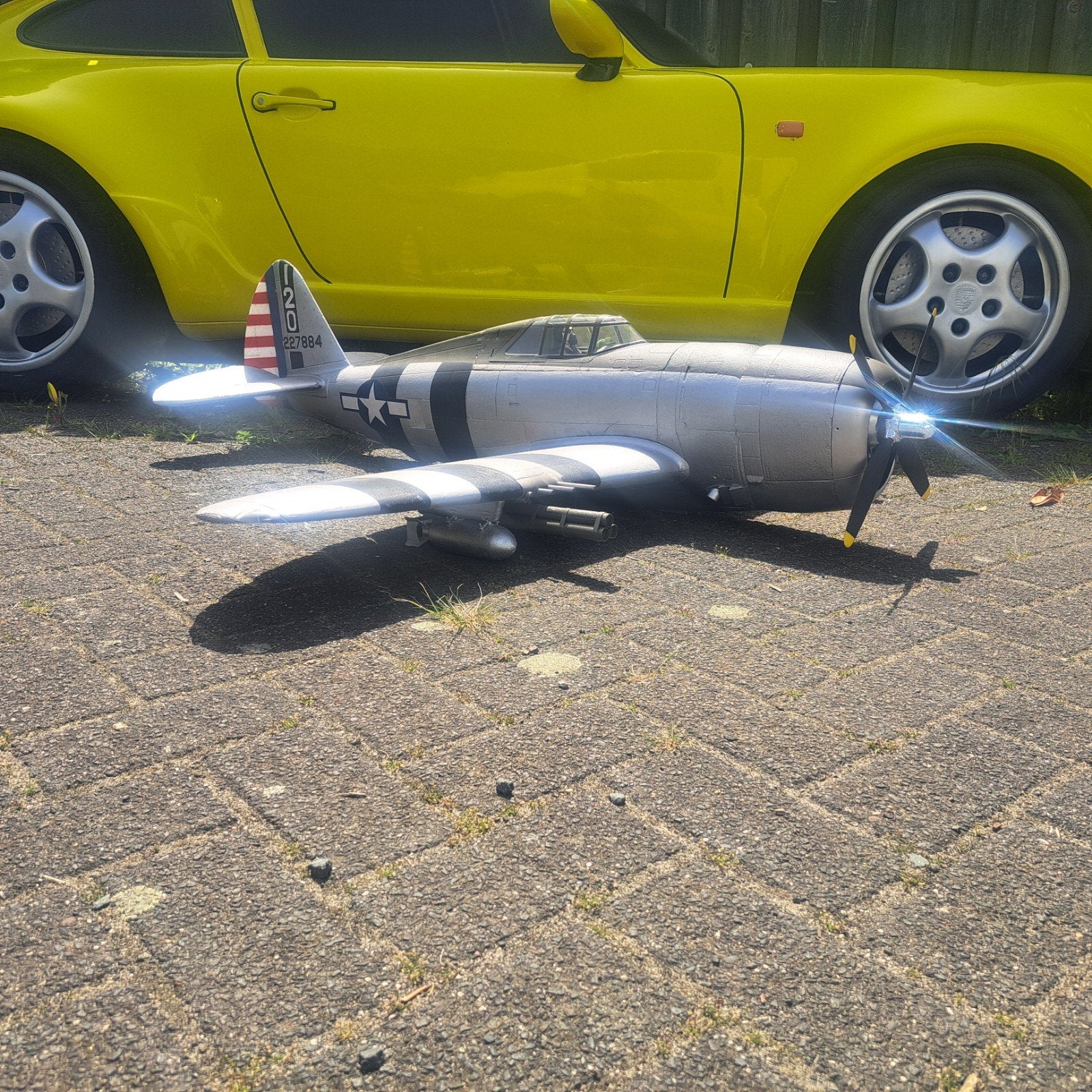 Mustang P-51 gevechtsvliegtuig 150cm, Ophalen, Gebruikt, Reclamebord