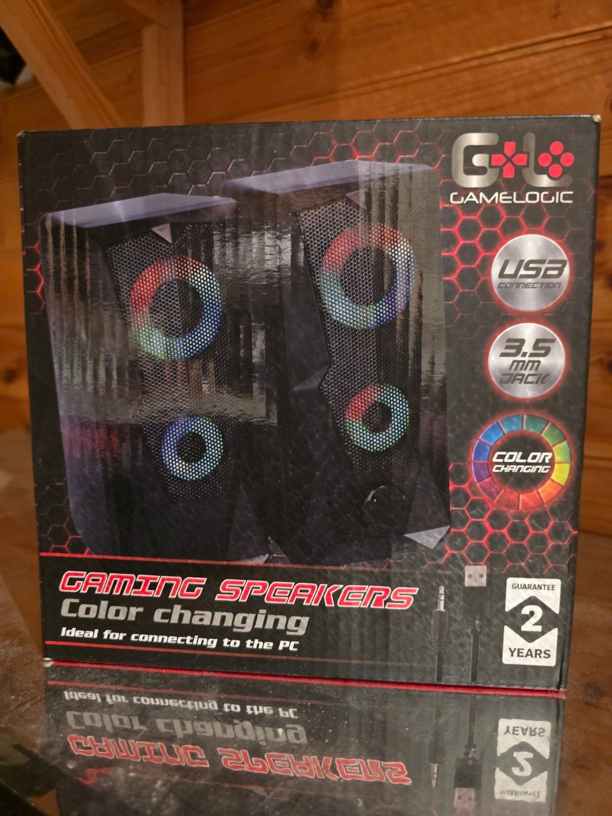 Nieuwe Gaming Speakers met RGB Verlichting, Ophalen of Verzenden, Nieuw, Audiokanaal 2, Gamelogic
