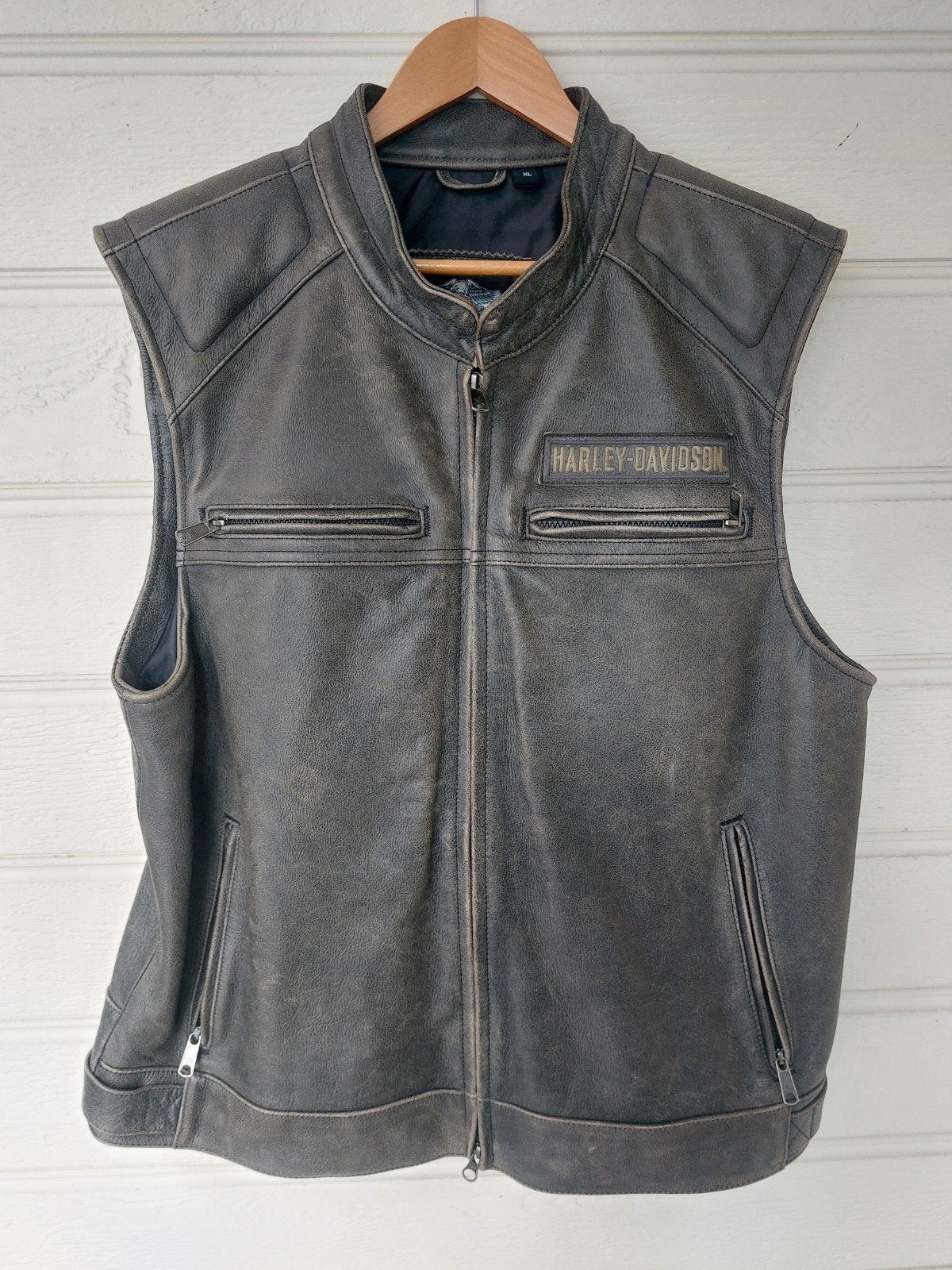 dik lederen Harley Davidson vest., Motoren, Ophalen, Nieuw