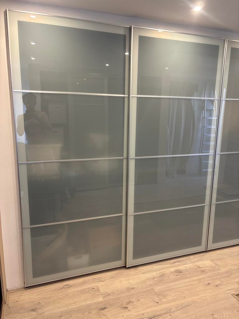 Melkglas deuren voor IKEA Pax kasten (6 stuks), Huis en Inrichting, Kasten | Kledingkasten, Gebruikt, 200 cm of meer, 100 tot 150 cm