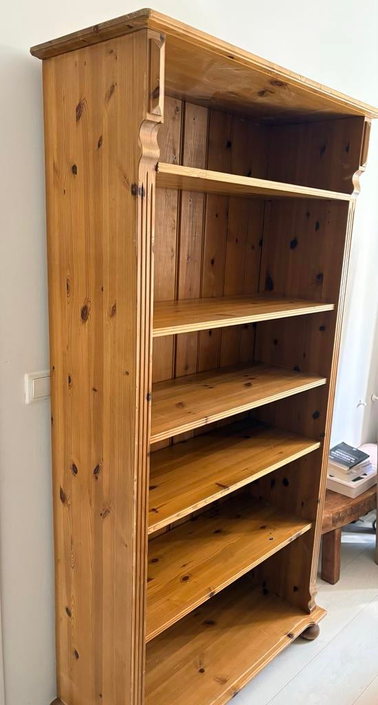 Grenen Boekenkast - 182,5x90x32,7 cm, Huis en Inrichting, Kasten | Boekenkasten, Ophalen, Met plank(en), Gebruikt, 50 tot 100 cm