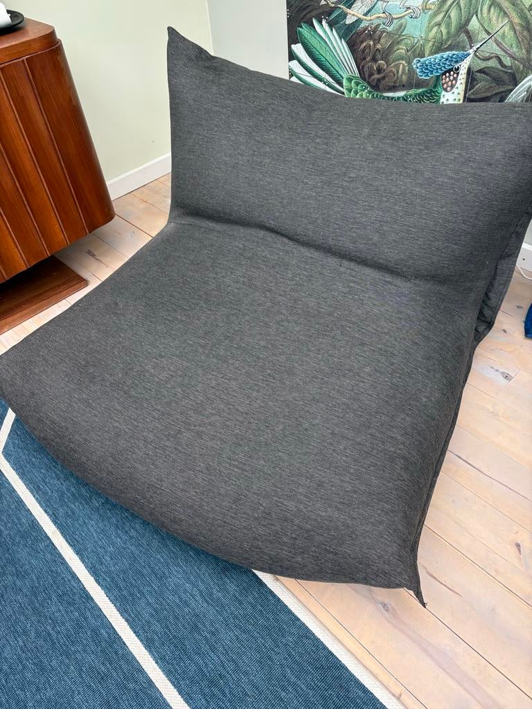 Fatboy BonBaron fauteuil grijs, Ophalen, 75 tot 100 cm, Zo goed als nieuw, 100 tot 125 cm
