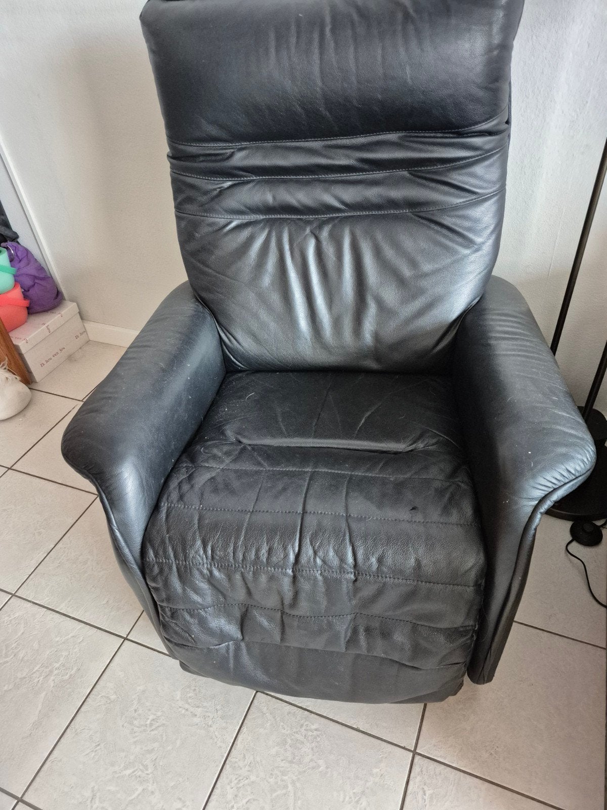 Leren staop stoel, Ophalen, 50 tot 75 cm