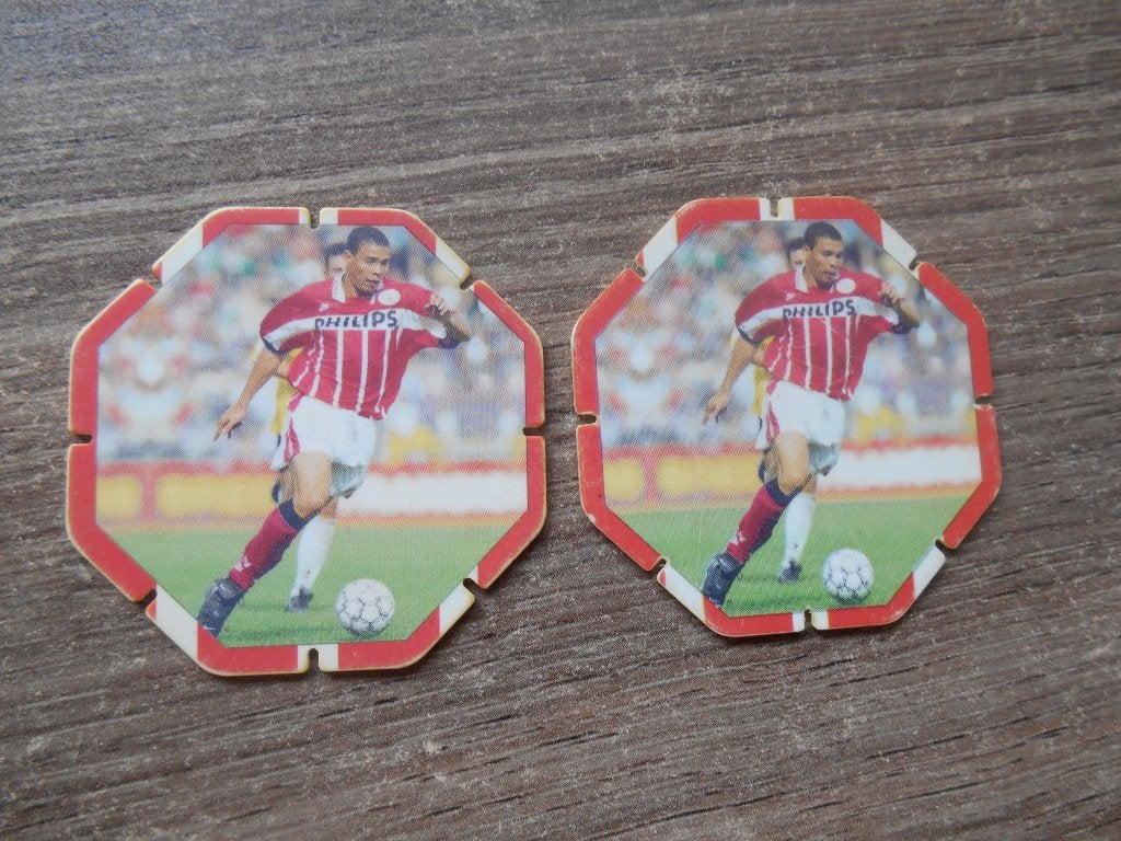Ronaldo Rookie 1995/1996 Topshot/Flippo set van 2 stuks, Ophalen of Verzenden, Gebruikt, PSV, Overige typen