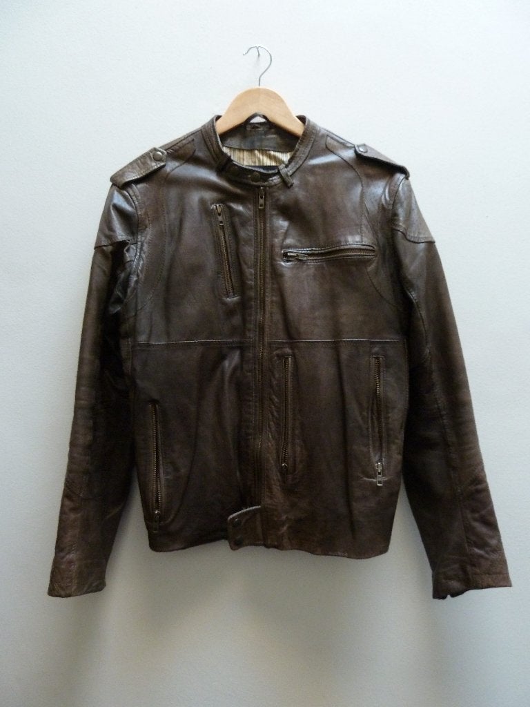 Goosecraft biker 602 leren jack heren M/L, Bruin, Maat 48/50 (M), Goosecraft, Ophalen of Verzenden