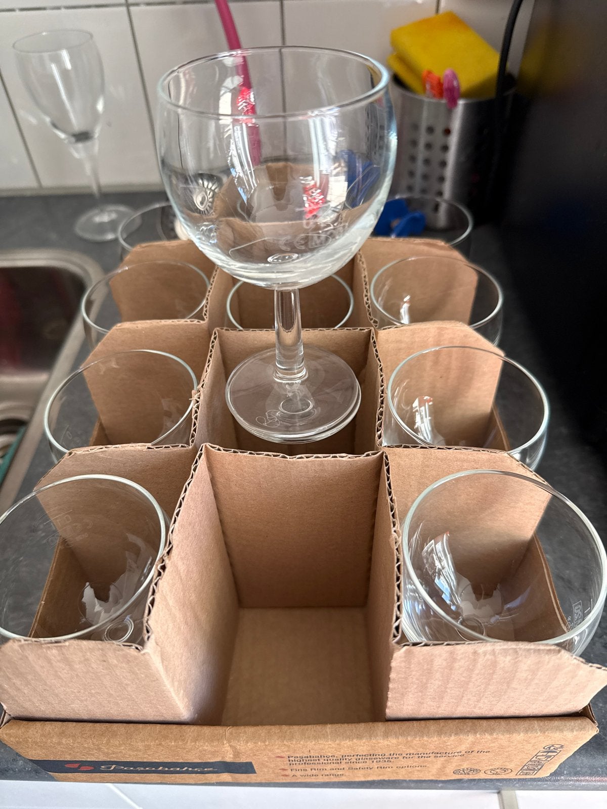 Set van 12 Kleine Wijnglazen, Overige typen, Ophalen, Gebruikt, Glas