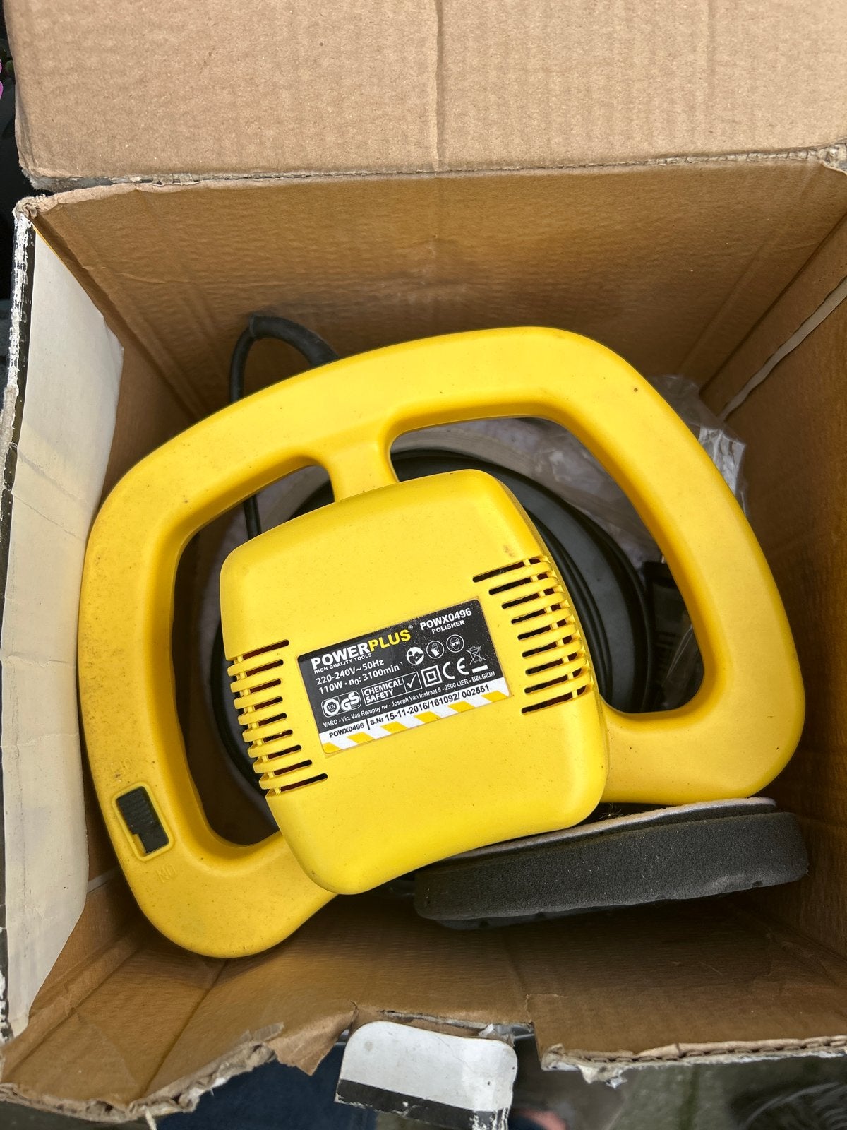 Powerplus X0496 Polijstmachine 110W, Ophalen of Verzenden, Gebruikt, Minder dan 600 watt, Overige typen