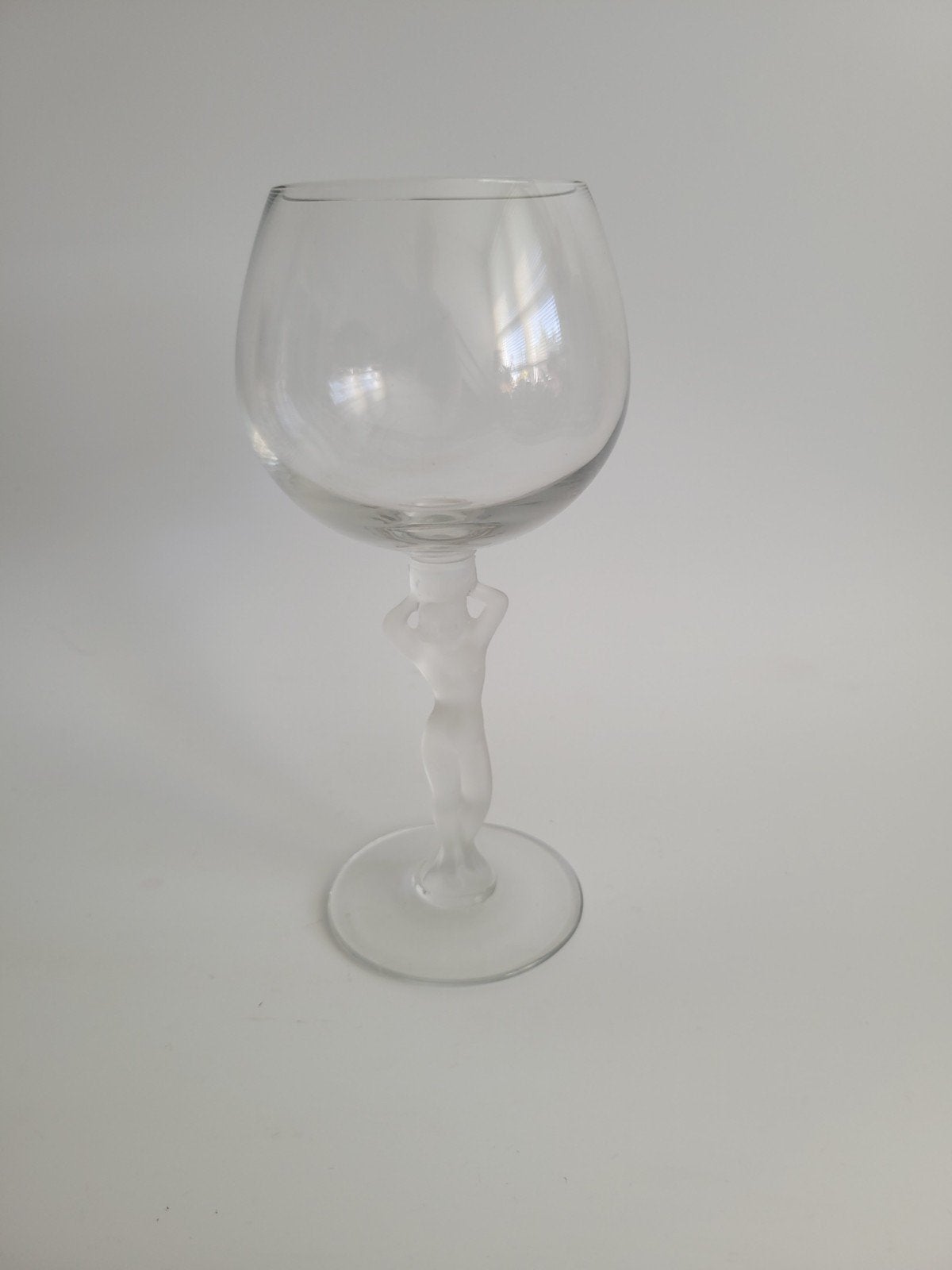 izgs vintage oud glas met aparte voet vrouw lichaam, Ophalen of Verzenden, Zo goed als nieuw, Overige typen