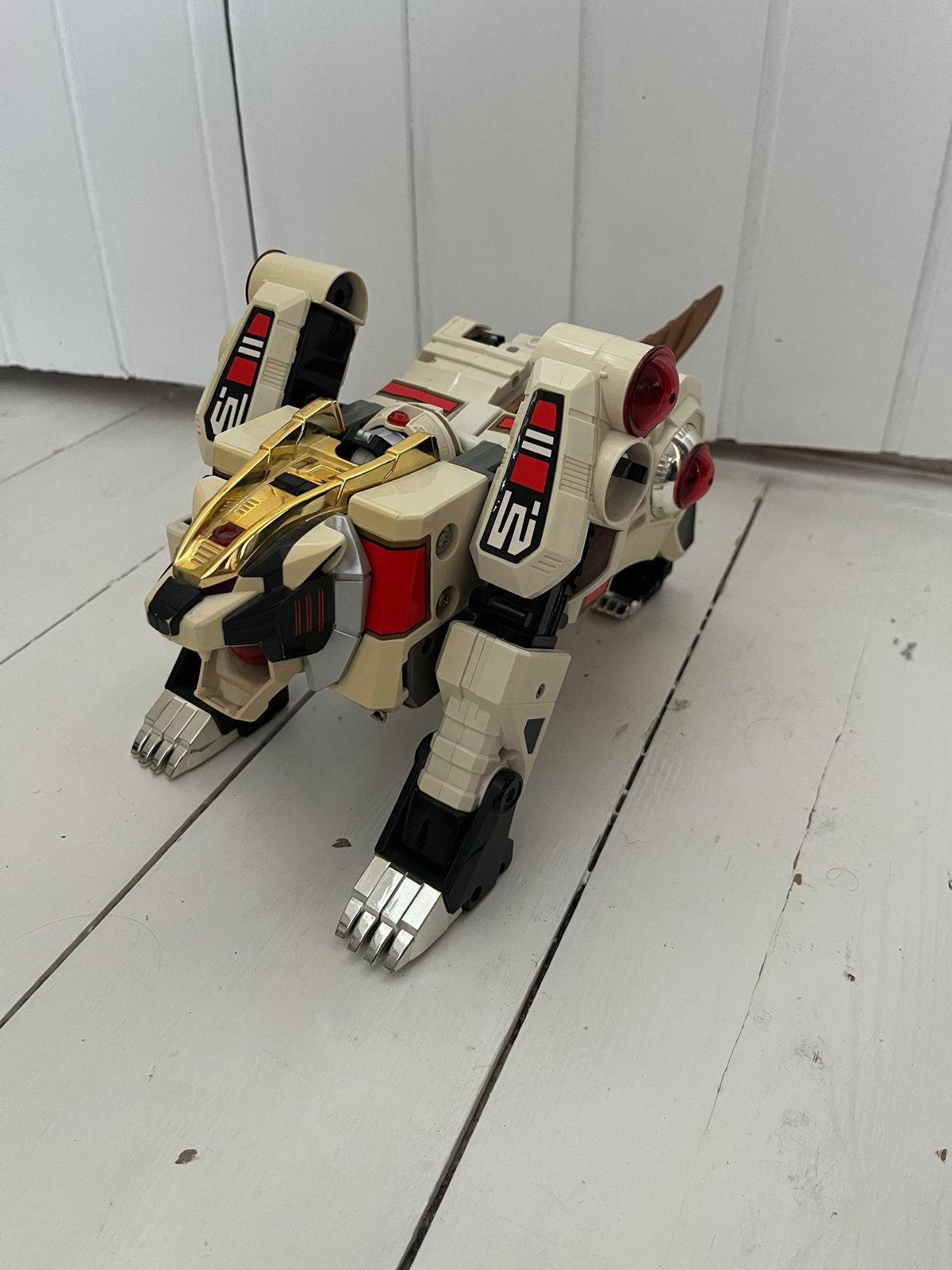 Power Rangers Witte Tigerzord Vintage Jaren '90, Ophalen of Verzenden, Gebruikt