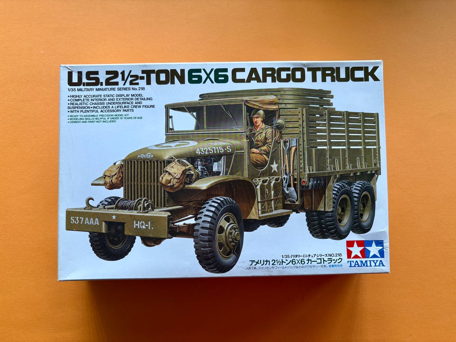 Tamiya U.S. 2 1/2-Ton 6x6 Cargo Truck modelbouwkit, 1:32 tot 1:50, Nieuw, Ophalen of Verzenden, Truck