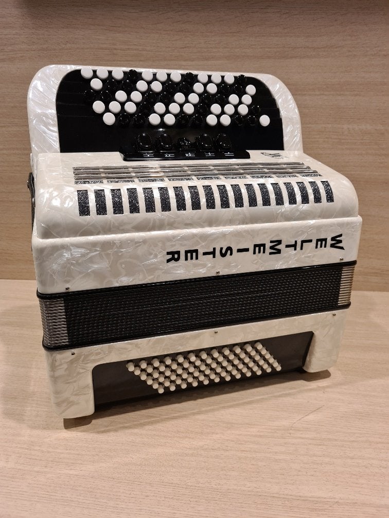 Weltmeister Romance 603 knopaccordeon B-Griff White occasion, Muziek en Instrumenten, Accordeons, Niet ingevuld, Gebruikt, 72-bas