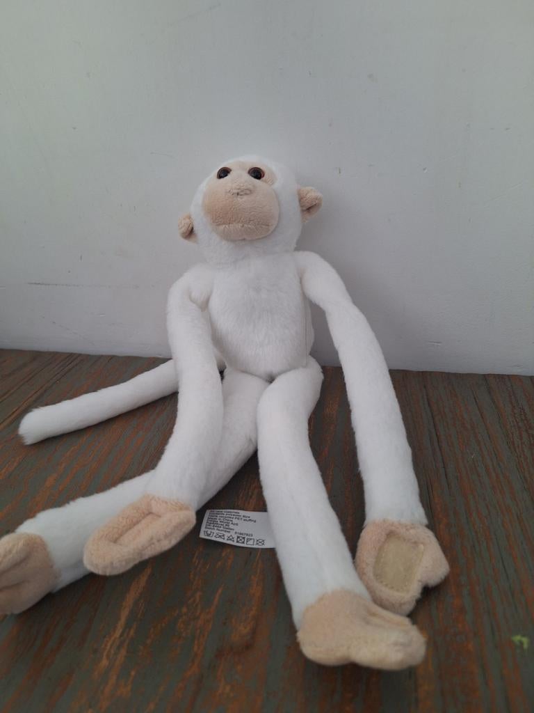 Knuffel aap Apenheul met klittenband poten 32 cm, Overige merken, Overige typen, Ophalen of Verzenden, Zo goed als nieuw