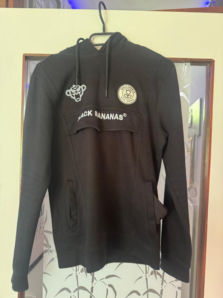 Black Bananas Hoodie Zwart Maat s, Ophalen of Verzenden, Zo goed als nieuw, Maat 48/50 (M), Zwart