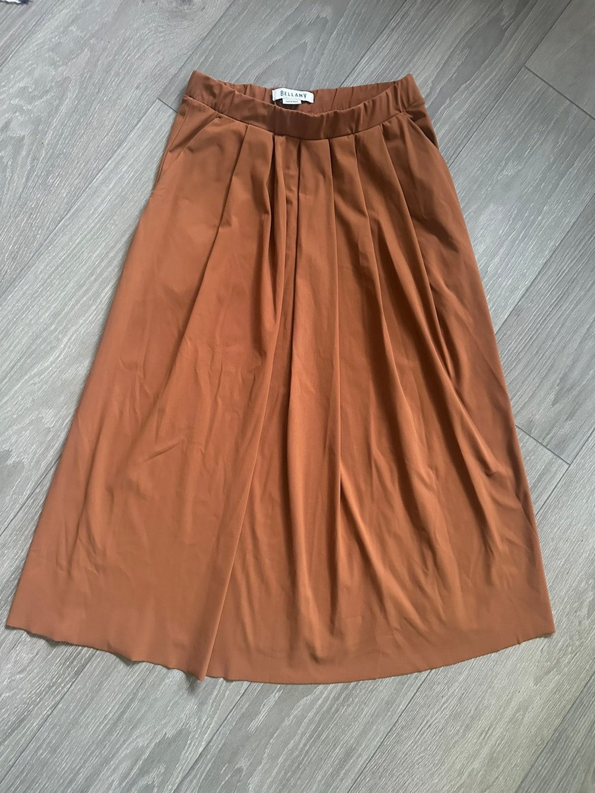 Bellamy Gallery Bruine Midi Rok - Maat S, Bruin, Ophalen of Verzenden, Zo goed als nieuw, Maat 36 (S)