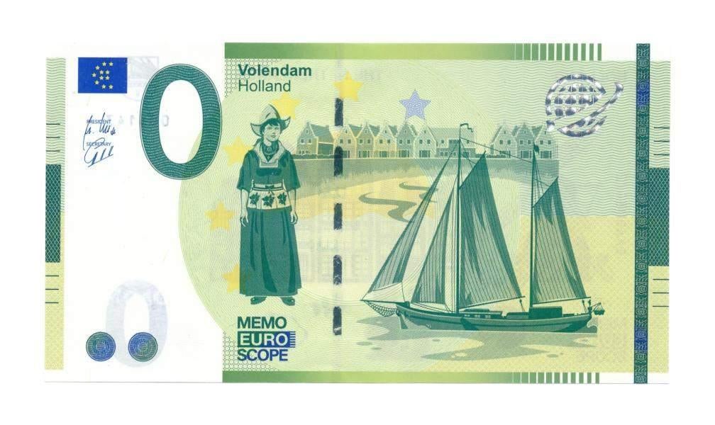 Nederland 0-Euro biljet Volendam 2024-2, Postzegels en Munten, Ophalen of Verzenden, Euro's, Los biljet