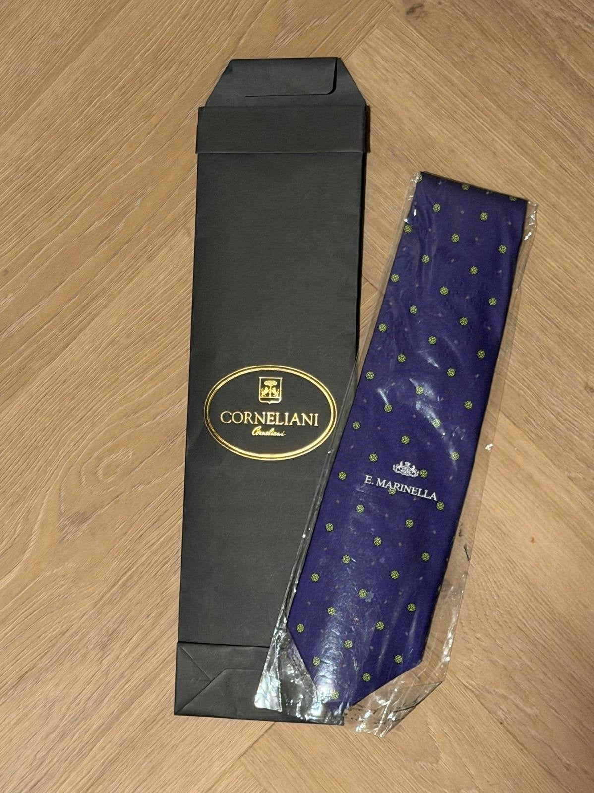 NIEUWE E. Marinella stropdas, Kleding | Heren, Ophalen, Nieuw, Blauw, Met patroon