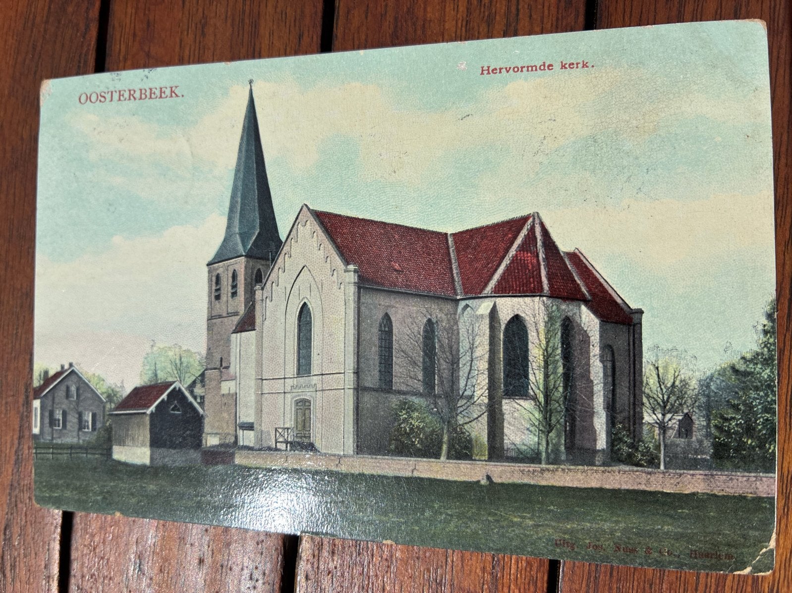 Oude Ansichtkaart Oosterbeek Hervormde Kerk Gelopen, Ophalen of Verzenden, Voor 1920, Gelopen