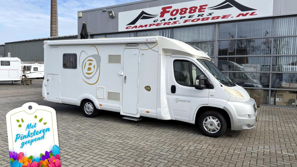 Queensbed met slechts 97dkm De Bavaria T73 Uit 2011|130PK, Ringverwarming, Fiat, Airbags, Bedrijf