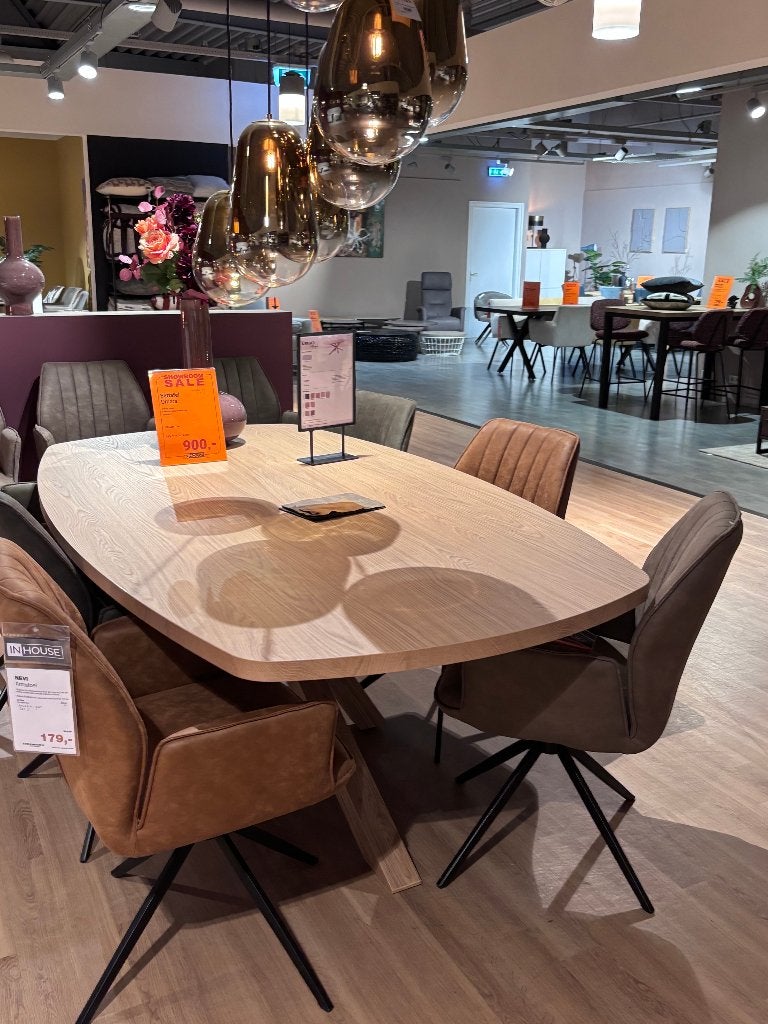 eettafel Umara, Ophalen, 100 tot 150 cm, Overige materialen, 200 cm of meer