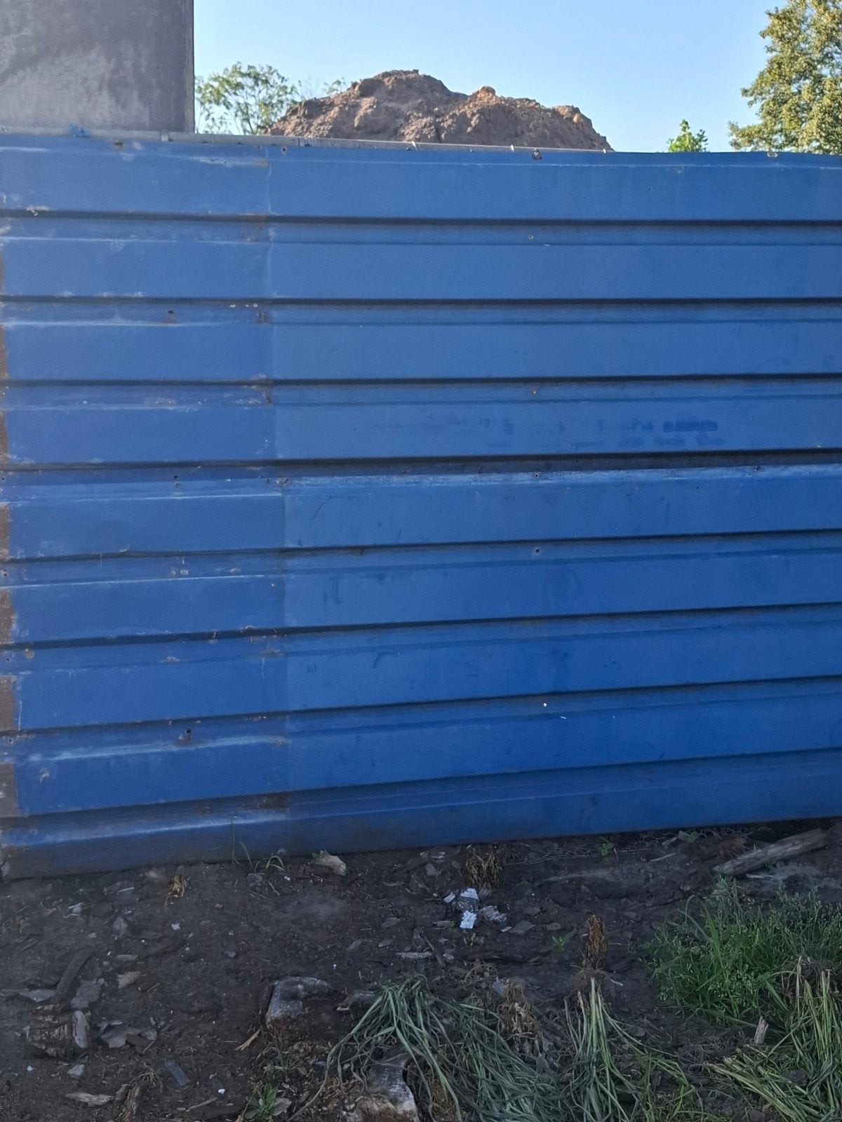 Stalen damwand  platen 4m lang blauw roestvrij. 20 stuks, Ophalen, IJzer, Minder dan 3 meter