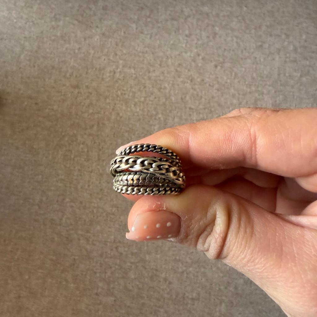 Buddha to Buddha ring maat 16, Sieraden, Tassen en Uiterlijk, Ringen, Ophalen of Verzenden, Dame of Heer, Zilver, Zilver