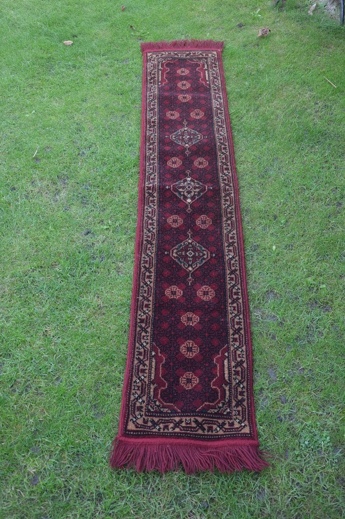 vintage smyrna vloerkleed/ tafelkleed/ loper met franjes 175, Minder dan 50 cm, Gebruikt, Ophalen of Verzenden, 150 tot 200 cm