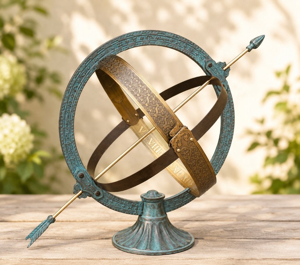 ZONNEWIJZER / 43 CM HOOG / brons / OPRUIMING