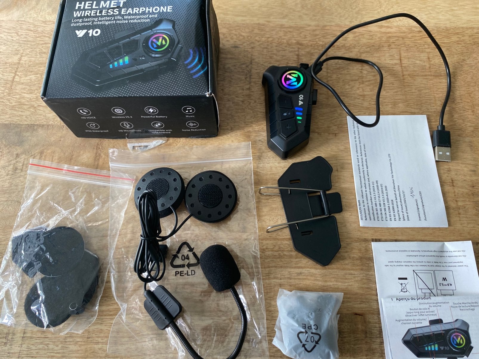 Wireless Bluetooth helmet earphone, Ophalen, Zo goed als nieuw